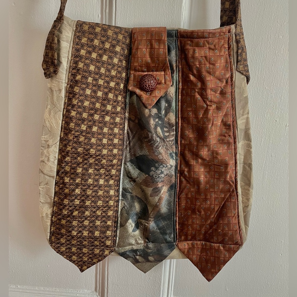 Artisan Made Vintage Patchwork Neck Tie Bag